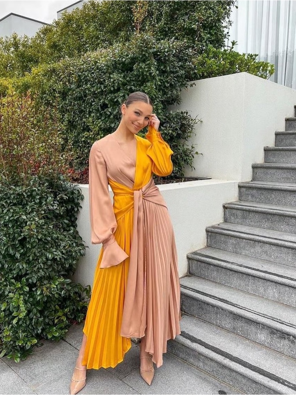 Acler Two Tone Empire Dress